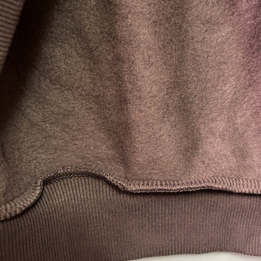 Refuge Austin White Chenille Embroidered Fleece Charcoal Grey Sweatshirt - Picture 3 of 9